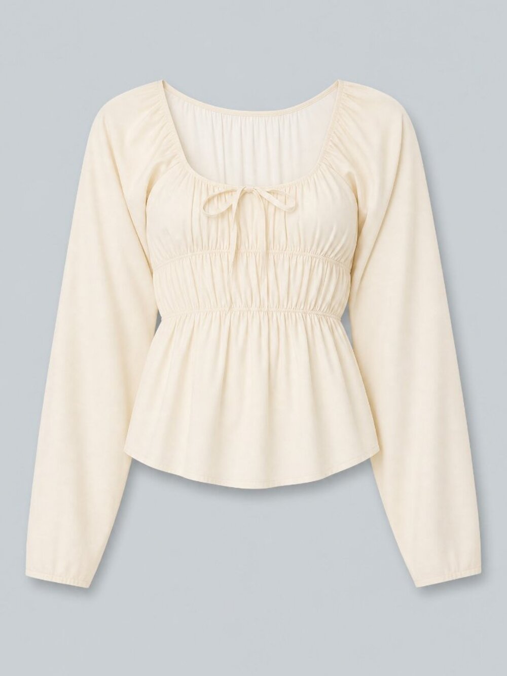 Cinched Front Blouse - Cream